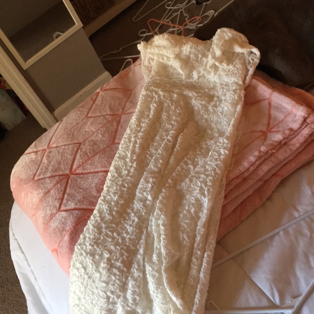 long lace dress